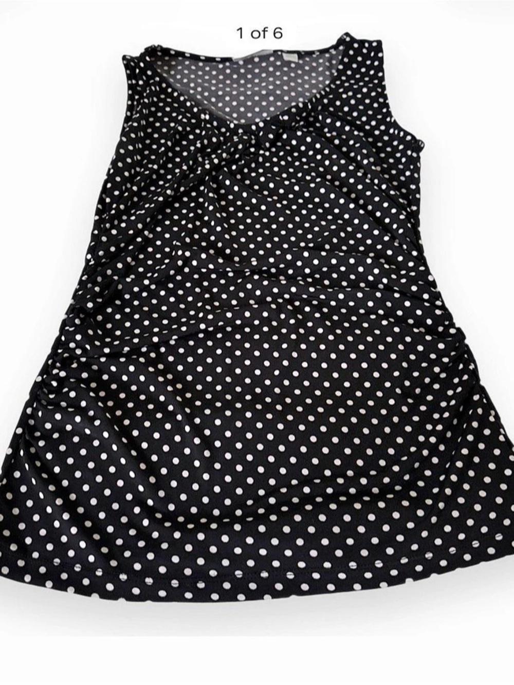 New York & Company Polka Dot Mini Dress in Black & Pink Size XS Like New